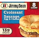 Jimmy Dean Sausage, Egg and Cheese Croissant Breakfast Sandwich, 8 Count (Frozen)