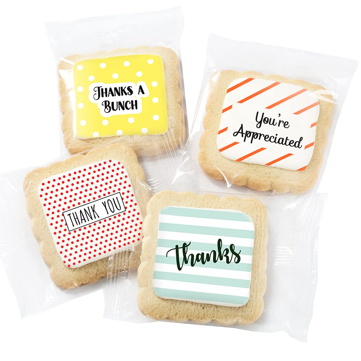 Thank You Cookies 24 Pack | Appreciation Cookies | Individually Wrapped Bulk | Party Favors Employees Corporate Teacher Staff