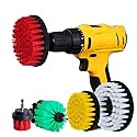 DUOSHIDA Drill Brush Soft Medium Stiff Bristle Powered Scrub Attachments Cleaning Kit for Bathroom Shower Grout Carpet Tires Boats Ceramic Marble