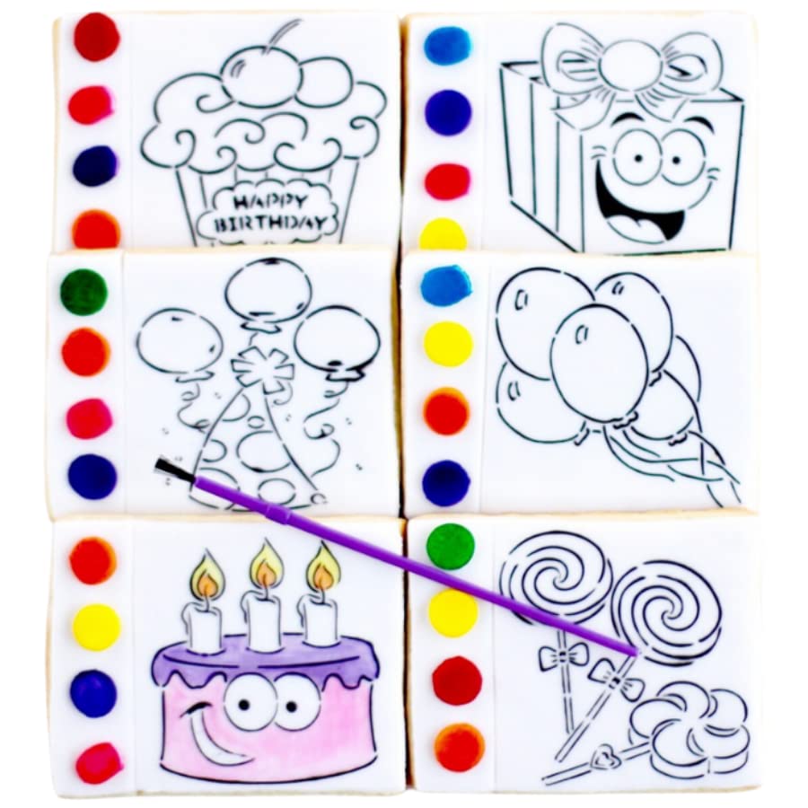 1 Birthday Paint Your Own Cookies! Happy Birthday To You! Happy Birthday To you!! Great Birthday Party Favor or Activity!