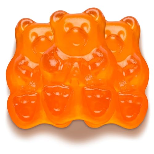 All City Candy Flavorful, Fresh & Soft 5 Pound Bulk Gummi Bear Candy Bags Individual Fruit Flavors World's Best Gummy Candy (Orange)