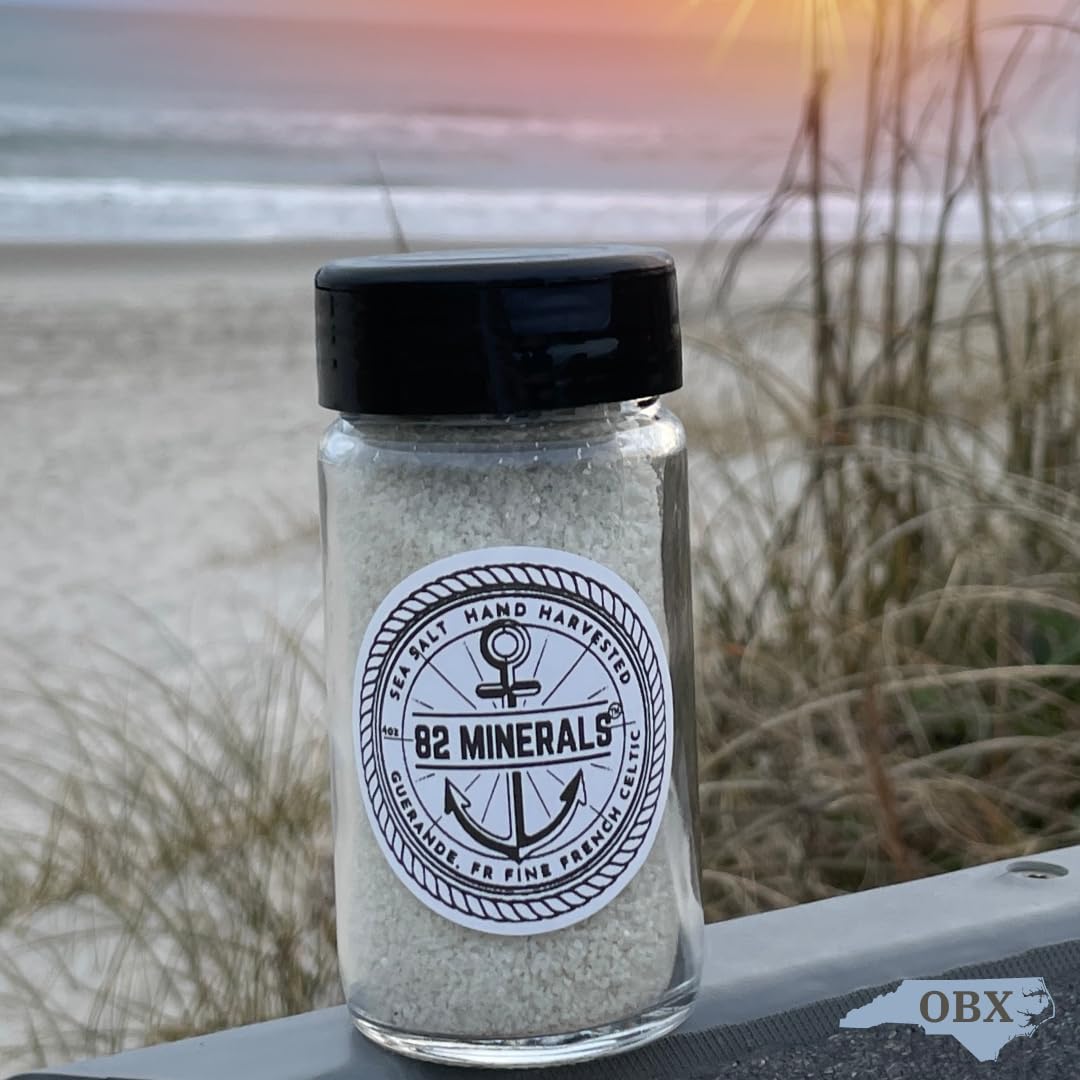 82 Minerals French Grey Sea Salt | Premium Hand-Harvested Sel Gris | 4oz Fine Mineral & Electrolyte Finishing Salt