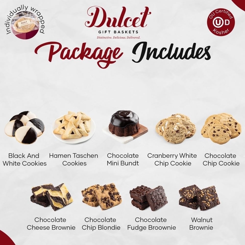 Dulcet Gift Basket Classic Baked Goods Recovery Snack Care Package, Idea for Mom, Dad, Son, Daughter, Siblings, Friends & Co-workers (Birthday)