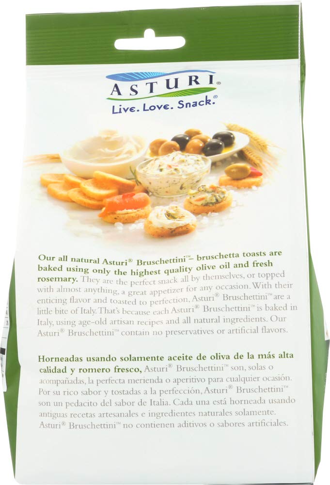 Asturi Rosemary & Olive Oil Bruschettini (Pack of 4 bags) by Asturi