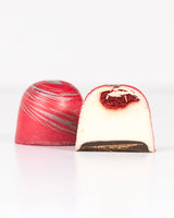 OMNIYA Delicacy Chocolate Galaxy Bonbon (7.5 oz) - 12 Pcs Gourmet White Chocolate with Raspberry and Cheesecake Crème - Luxurious Artisan Dessert Gift