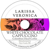 White Chocolate Cappuccino Colombian Decaf Coffee (Single Serve K-Cup Pods) (Gourmet, Naturally Flavored, Whole Coffee Beans) (12 pods, ZIN: 578108)