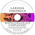 White Chocolate Cappuccino Colombian Decaf Coffee (Single Serve K-Cup Pods) (Gourmet, Naturally Flavored, Whole Coffee Beans) (12 pods, ZIN: 578108)