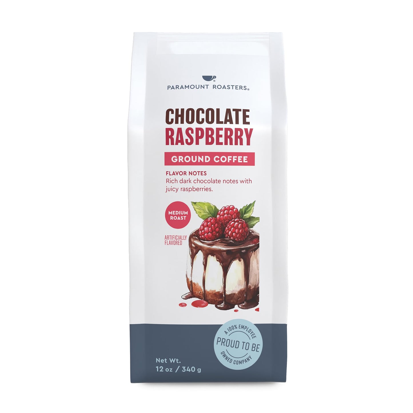 Paramount Chocolate Raspberry Ground Coffee, 12 Ounce Bag