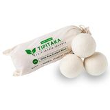 Tipitaka Laundry Wool Dryer Balls | Natural Fabric Softener - Reusable, Eco-Friendly, Reduces Drying Time - Wool Balls Replaces Dryer Sheets - 3 XL