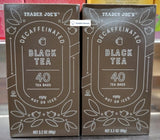Trader Joe's Decaffeinated Black Tea 40 Tea Bags 3.2oz 90g (Two Boxes)