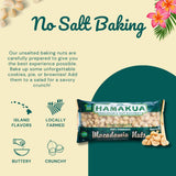 Hamakua Macadamia Nuts - No Salt Baking Macadamias (1.25 lb) - Natural Eco-Friendly Large Hawaiian Grown Dry Roasted Half and Whole Macadamias