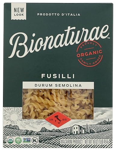 Organic Pasta Fusilli, 16 Oz - 12 Per Case.