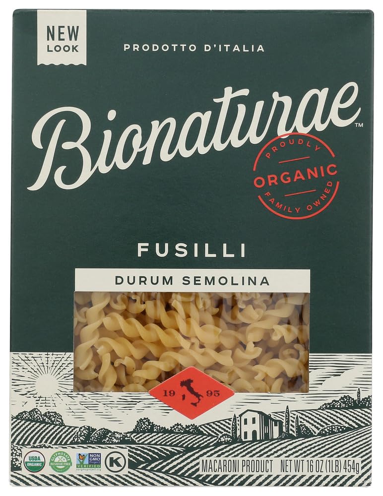 Organic Pasta Fusilli, 16 Oz - 12 Per Case.