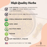 Organic Turmeric Ginger Tea - AIP diet, Whole 30, Paleo friendly, Golden Tonic Herbal Blend - Ayurvedic rooibos herbs, 100% Organic Gluten-Free 15