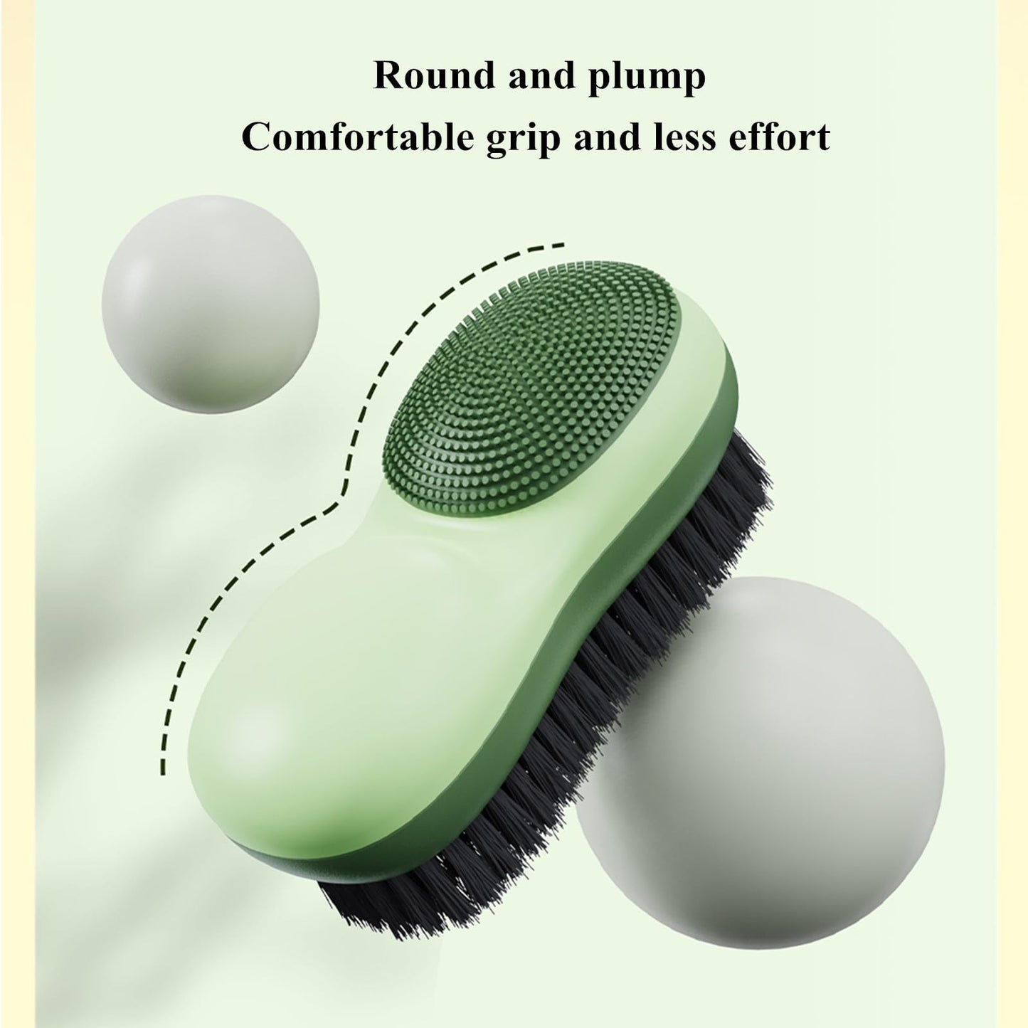 Two-Sided Laundry Stain Remover Brush, Soft Bristle for Scrubbing Out Tough Stains on Wool Cashmere Delicate Fabrics Knits Cotton Leather, Easy
