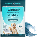 Uproot Clean Laundry Sheets Pro - 30 Pack - Fresh Scent: Mineral-Powered Laundry Detergent Sheets Travel Pack - Eliminate Clinging Fur, Pet Odors