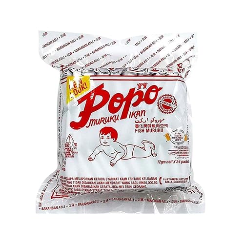 Popo Malaysia Fish Muruku Cracker Original Flavour Crispy Snack Tea Time Biscuit Muruku Ikan Biskut Malaysia Halal 24x12g 240g