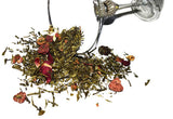 Raspberry Blackberry Green Tea, sweet fruity and nippy, soft and mild, not only a feast for the eyes but also a very special taste experience, Loose