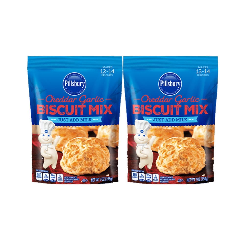 Pillsbury Cheddar Garlic Biscuit Mix, 7 oz - Palatize Pack of 2