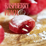 Cavendish & Harvey | Raspberry & Peach Filled Hard Candy Drops | 6 Ounce Tin