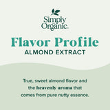 Simply Organic Almond Extract, 4 Ounce Glass Jar, Warm Sugar-free Vegan Flavor for Desserts, Coffee and Smoothies