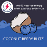 Bobelo Self Carbonating, Clean Energy + Hydration Electrolytes Powder Drink Mix, Coconut Berry Blitz, 100mg Guarana Caffeine, Sugar Free, 15 Pack