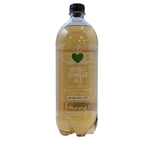 KauffmanTreats Frannie Sparkling Beverage, Irish Ginger Ale, 1 Liter (Pack of 4)