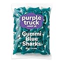 Purple Truck Candy Blue Gummy Sharks - Soft & Chewy Shark Shaped Gummies - Multi-Flavor Mashup of Blue Raspberry, Cherry & Lemon Lime - Perfect
