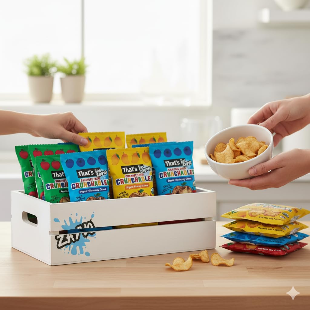 Th@ts It Crunchables Variety (Pack of 18 Count) Organic Fruit Crisps, No Sugar Added, Gluten-Free, Vegan, Healthy Snack for Kids, Adults, On-the-Go