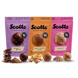 Scott's Protein Balls - 3 Flavor Variety Pack - Plant Based High Protein Snack - Gluten Free, Dairy Free, Non-GMO, Healthy Snack for Adults & Kids