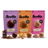 Scott's Protein Balls - 3 Flavor Variety Pack - Plant Based High Protein Snack - Gluten Free, Dairy Free, Non-GMO, Healthy Snack for Adults & Kids