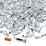 Fun Express - Silver Foil Wrapped Caramels (2lbs) for Wedding - Edibles - Soft & Chewy Candy - Caramel & Licorice & Candy Corn - Wedding - 189 Pieces