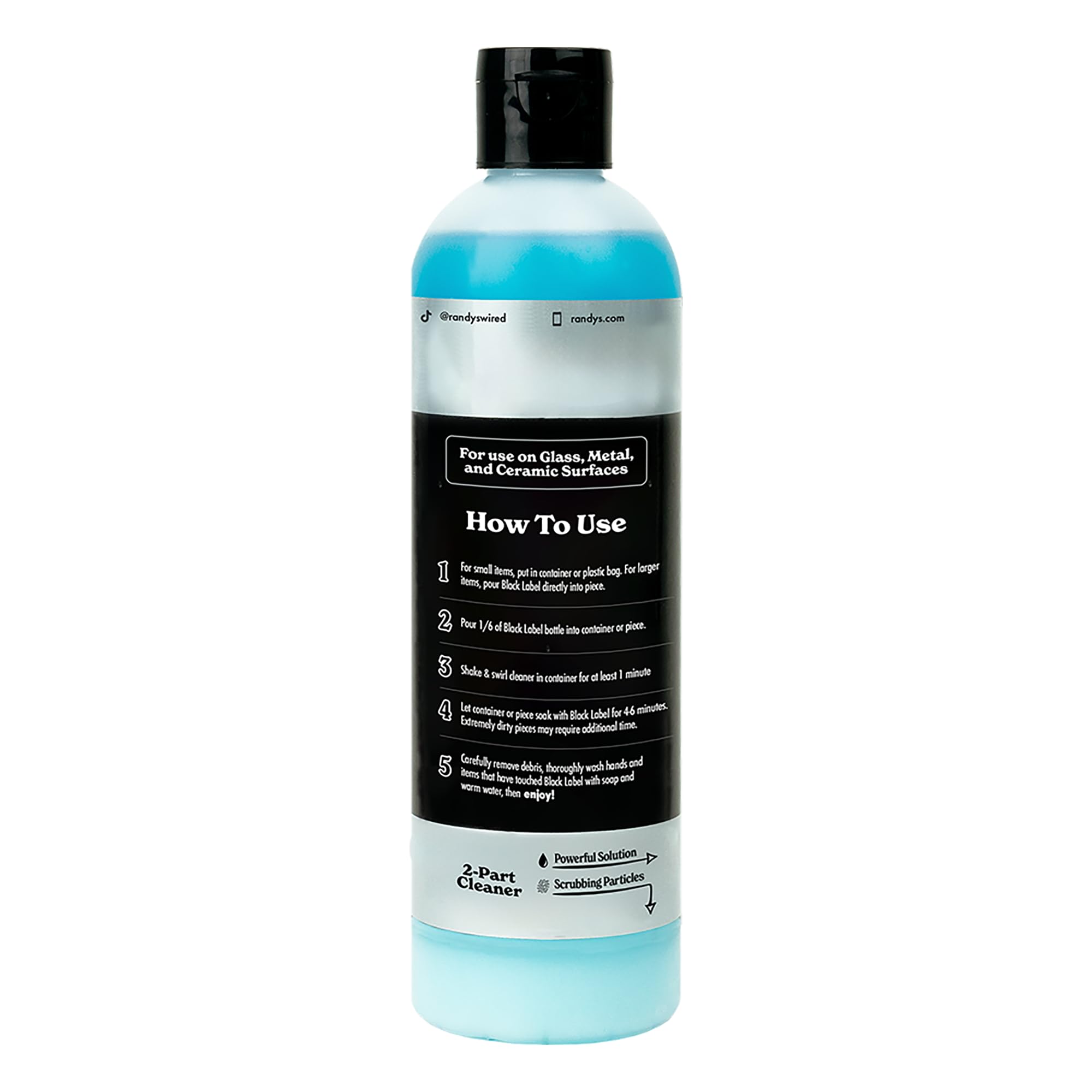 Randy's Black Label Cleaner - (12 fl oz) - Best Multipurpose Surface Cleaning Solution for Glass Tops, Metal and Ceramic Surfaces - Glass Top Cleaner