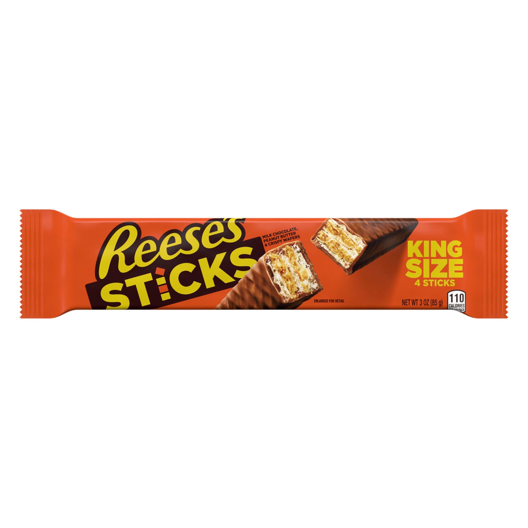 Reese's Sticks, Chocolate and Peanut Butter Creme Wafer King Size, Candy Bar, 3 Ounce