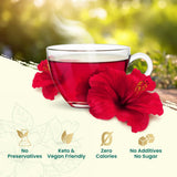 Hibiscus Tea Bags (100 Count) - Flor de Jamaica Herbal Tea, Caffeine-Free Hibiscus Tea, Antioxidant-Rich, & Non-GMO - NaturalEvity - Ayurveda