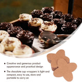 Tofficu 100pcs Kraft Paper Chocolate Separating Trays Truffle Holder for Confections Caramels Chocolate Parties Special Events