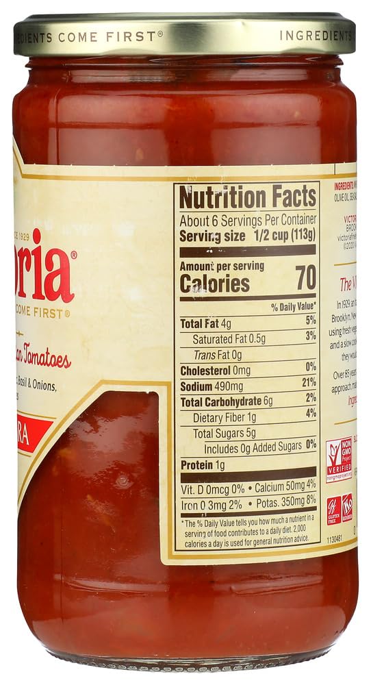 Victoria Marinara Sauce, 24 Ounce (Pack of 6)