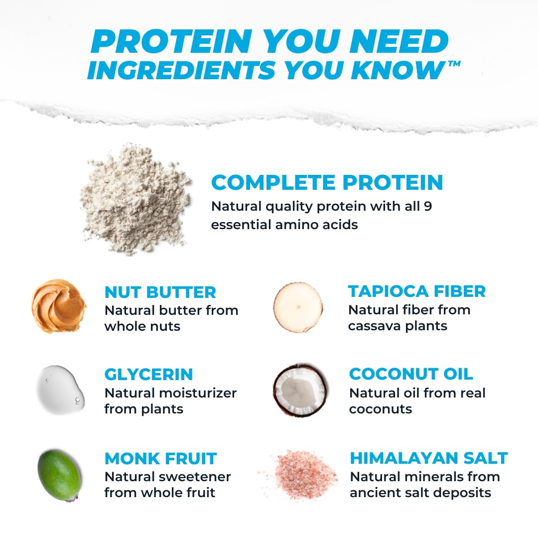 Atlas Real Food Protein Bar - 20g Protein, 10g Fiber, 1g Sugar, No Seed Oils, No Artificial Sweeteners (Variety, 24 Count)