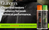 Grangers Performance Wash (10 oz Concentrate) Bottle and Clothing Repel Wash-In Reproofing (10 oz) Bottle Twin Pack