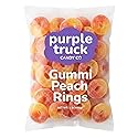 Purple Truck Candy Co. Peach Rings - Soft Chewy Gummy Candy with Delicious Peach Flavor - Allergen-Free Fruit Gummies - Perfect for Parties, Gift