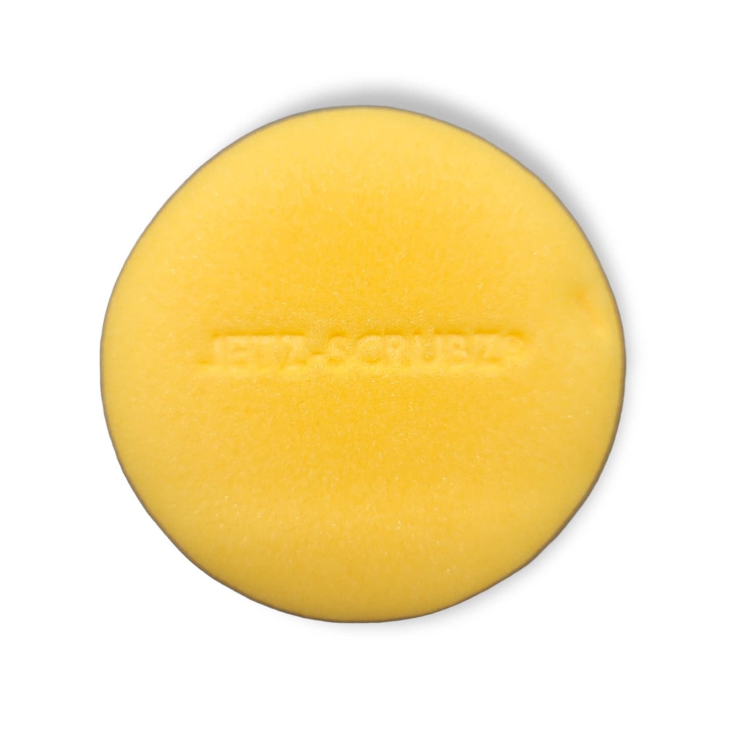 Jetz Scrubz Fashionable Scratch-Free Round Kitchen Scrubber Sponge (1-Pack, Yellow)
