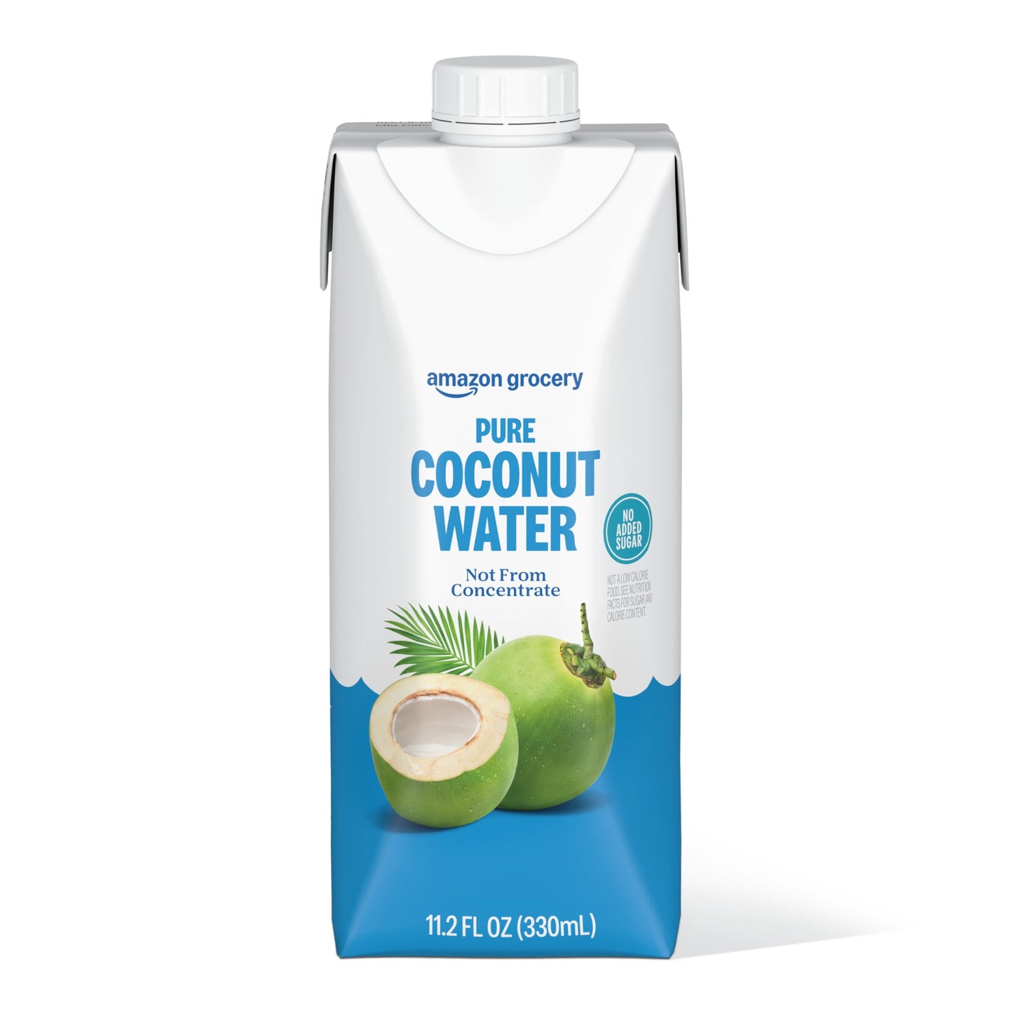 Amazon Grocery, Pure Coconut Water, No Added Sugar, 11.2 Fl Oz, 24 Ct
