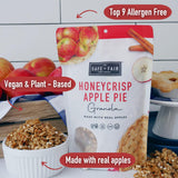 Safe + Fair Honeycrisp Apple Pie Granola - Gluten-Free, Vegan & Plant-Based Snack with Real Honeycrisp Apples, Whole Grains, Non-GMO, Kosher, No