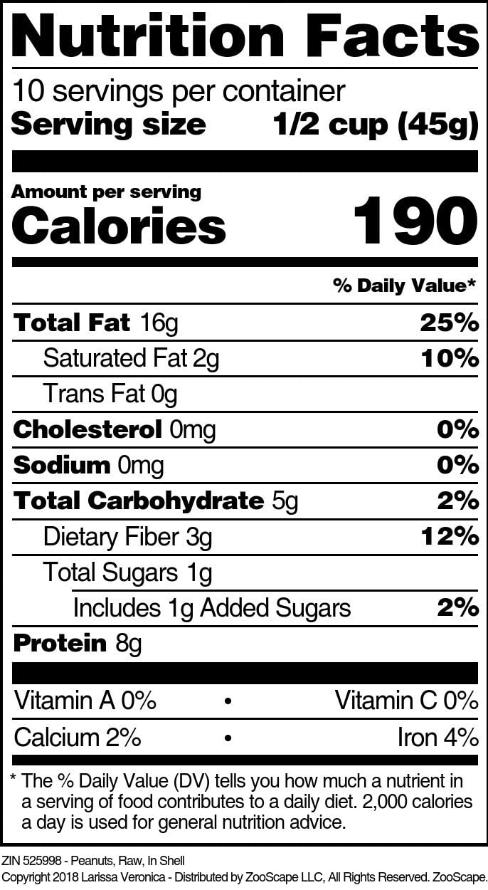 Peanuts, Raw, In Shell (16 oz, ZIN: 525998)