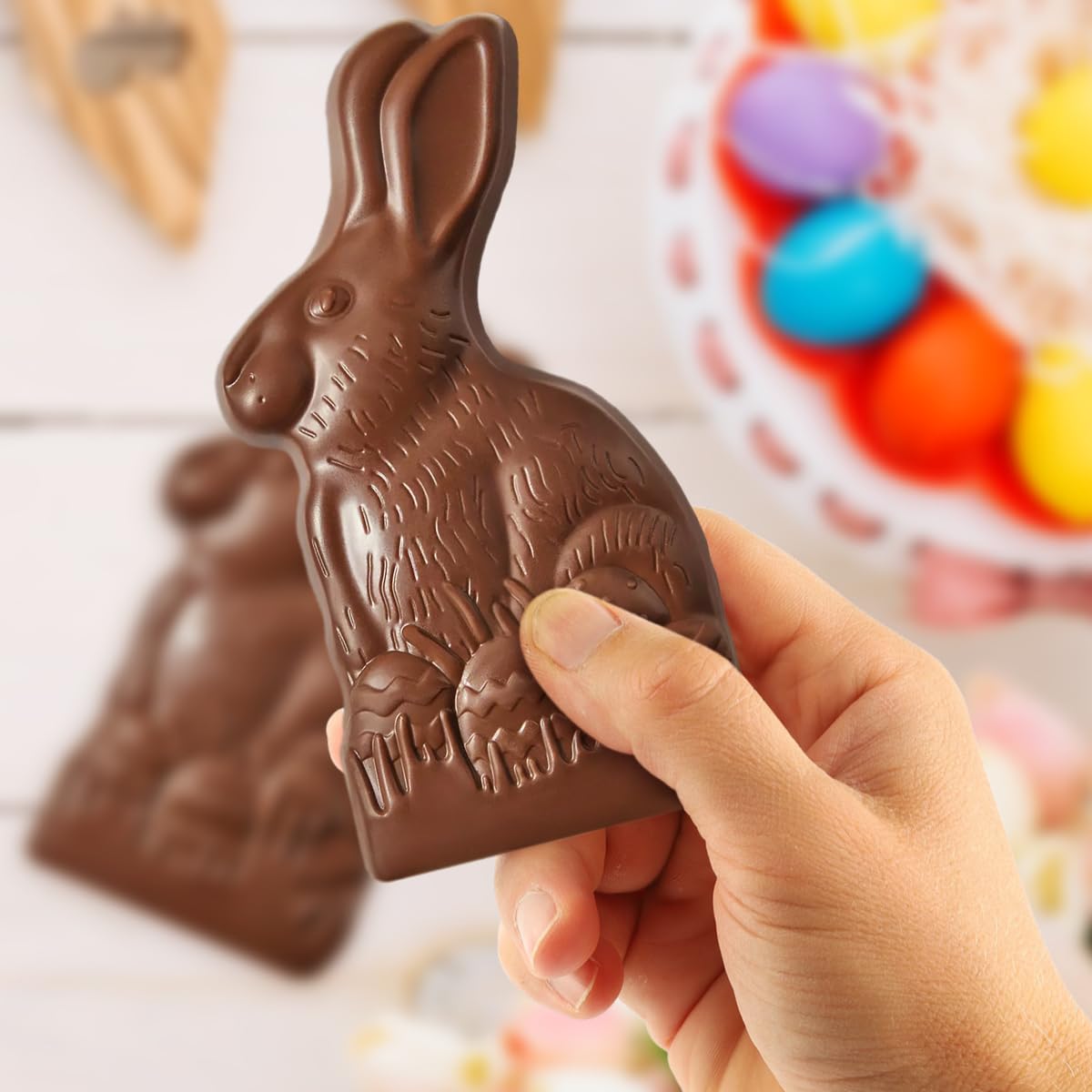 BUNNY Milk Chocolate, HersheyGiant Bunny Solid Milk Chocolate Candy Gift Box for Easter Gifts, Easter Egg Hunt, Basket Stuffers Filler, and Party
