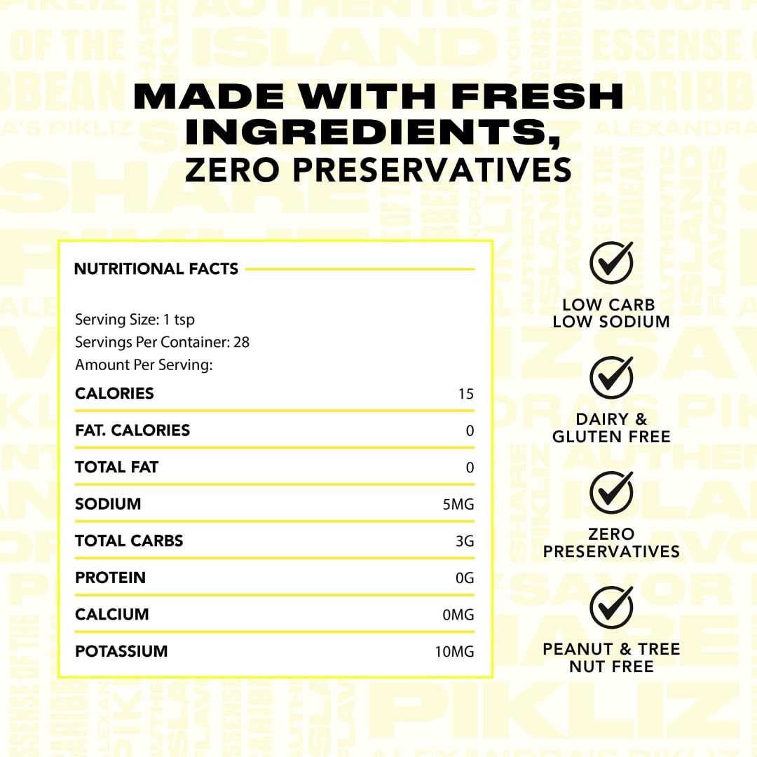 Alexandra’s Pikliz® Hot Honey Sauce - Ranked #4 by Chowhound, Haitian-Caribbean Sweet Heat, 6 oz (Pack of 1)