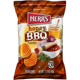 Herr's Honey BBQ Potato Chips, 1.5 Ounce (Pack of 24 Bags) - Sweet and Smoky Potato Chips - Perfect for School, Work, and Snack Time