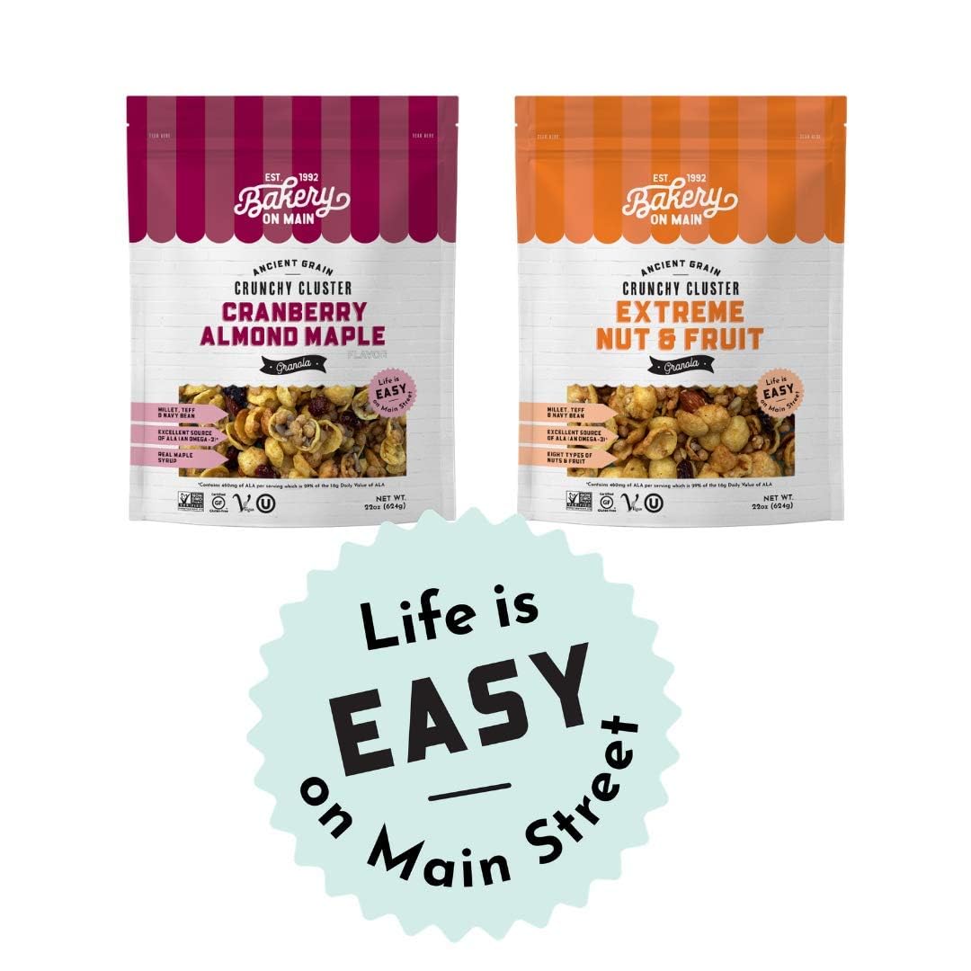 Bakery On Main, Gluten-Free Granola + Ancient Grains, Vegan & Non GMO - Cranberry Almond Maple, 22 oz,107607