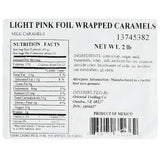 Fun Express Light Pink Foil Wrapped Caramels Candy Bulk 2lb Bag - Soft Chewy Caramel Chews Individually Wrapped for Wedding Candy Buffet | Premium