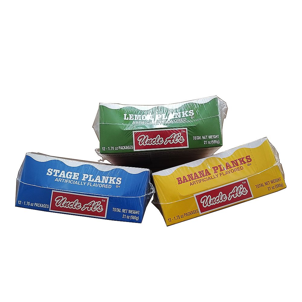 Uncle Al's Stage Plank Cookie Bundle (Pack Of 3) 1-Original 1-Lemon 1-Banana, Old Fashion, Childhood Favorite By Goode Cookie Bundles